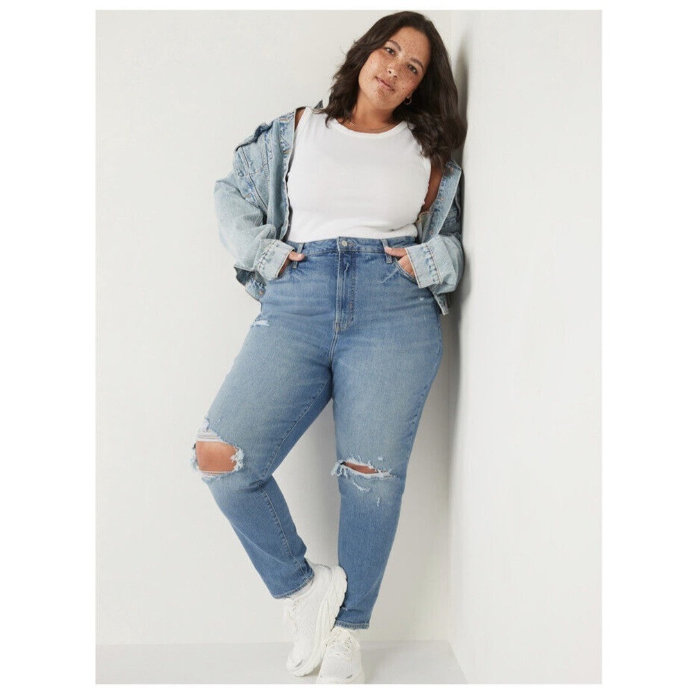 NEW Old Navy Women Higher High Rise Waisted Destroyed Jeans Size 18